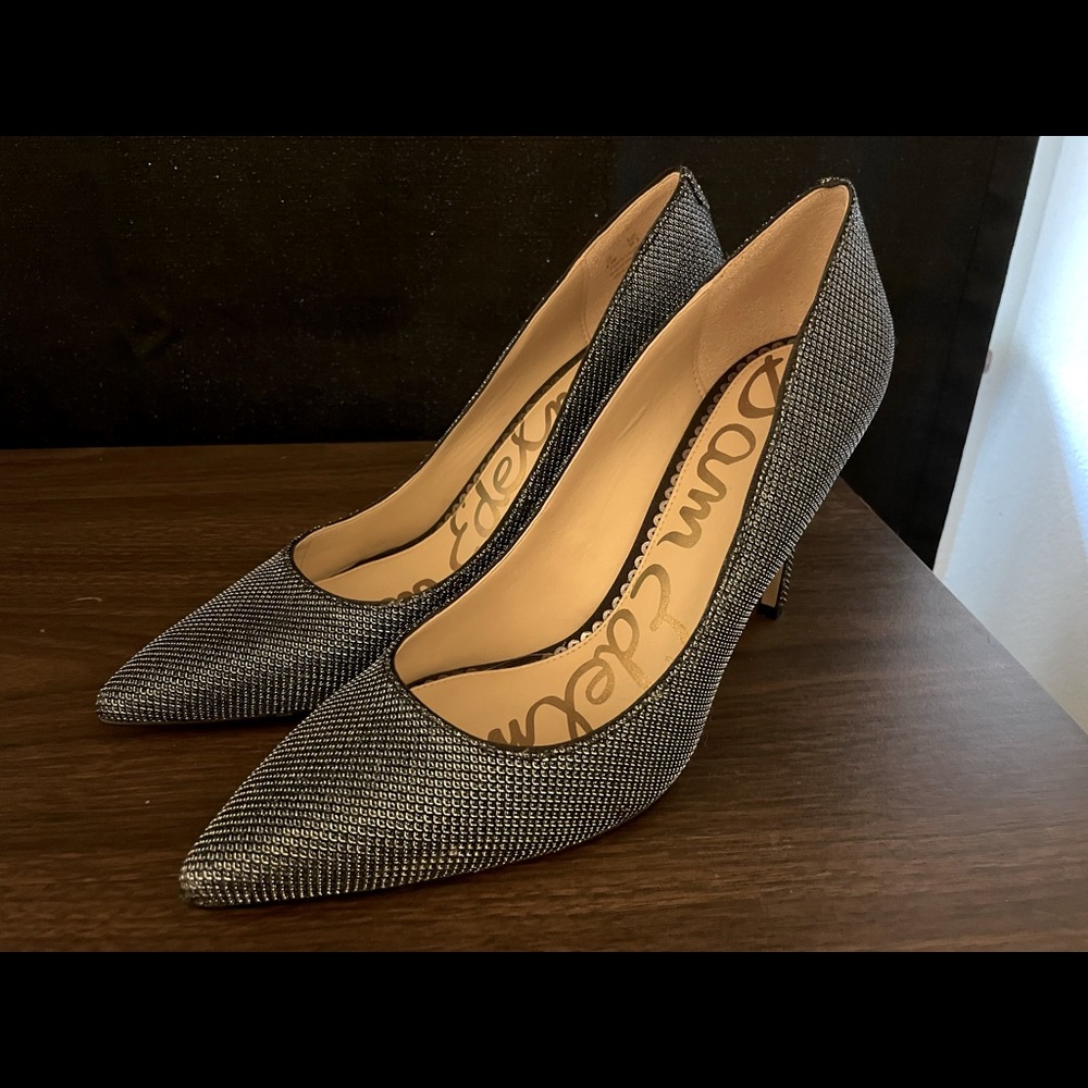 Sam Edelman Silver Rhinestone Heels